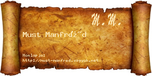 Must Manfréd névjegykártya